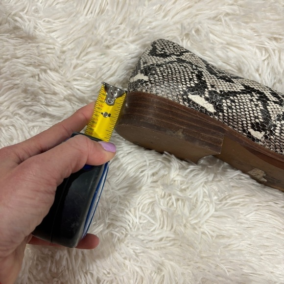 MADEWELL The Frances Loafer Stamped Snake Leather Slip On Shoe Black Cream 9.5 - Picture 11 of 13